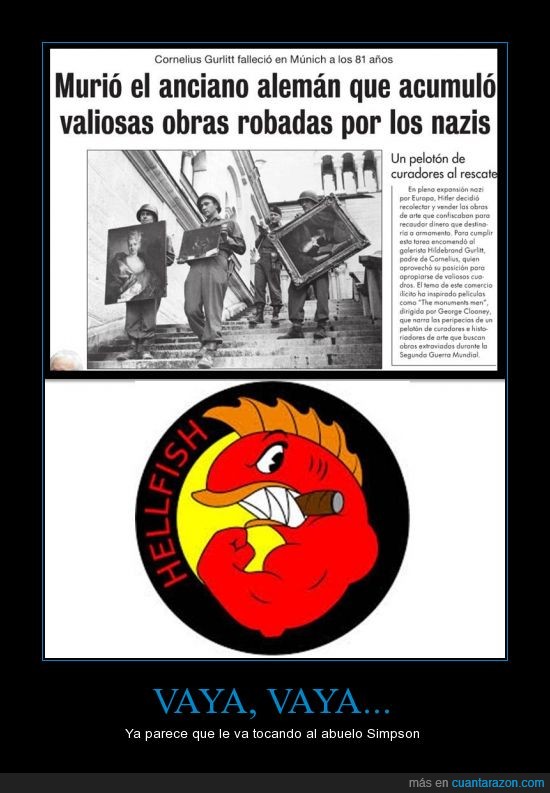 peces,infierno,los simpson,hellfish,pez volador,cornelius gurlitt,abraham simpson